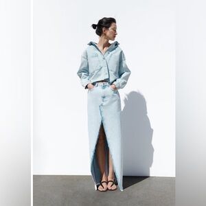 Zara Cropped Denim Jacket Sz. M